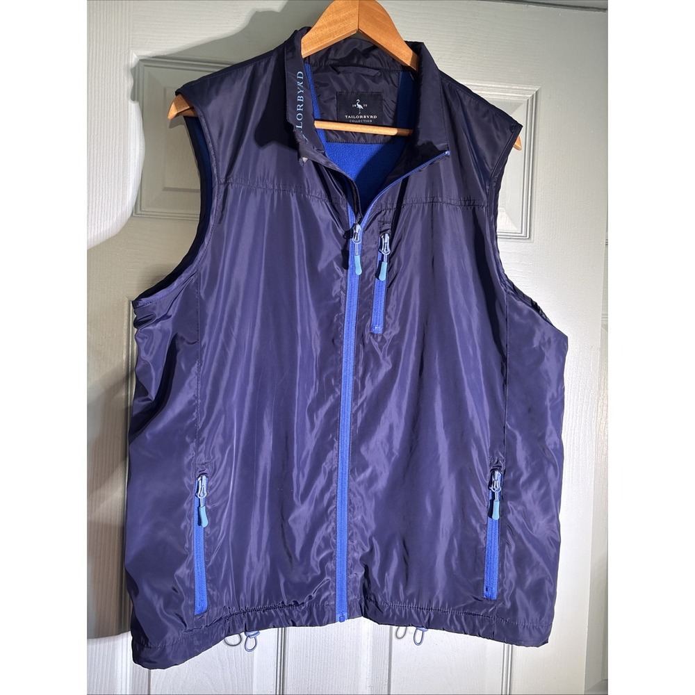 TailorByrd Golf Vest Fleece Lined‎ Performance Golf  Blue Size Medium.
